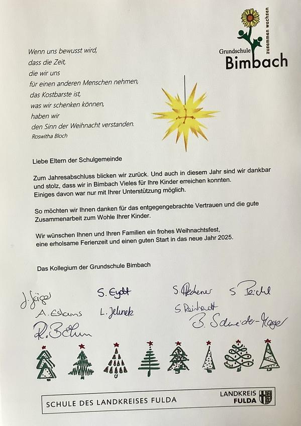 Weihnachtsbrief